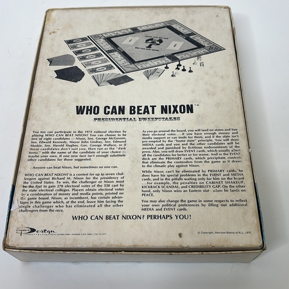 Boardgame | Vintage Who Can Beat Nixon | Presidential Sweepstakes | 1970 Release - Picture 3 of 8